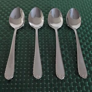 Hampton Silversmiths RACHELLE FROST Teaspoons Set Lot of 4 Stainless 18/10 Vtg